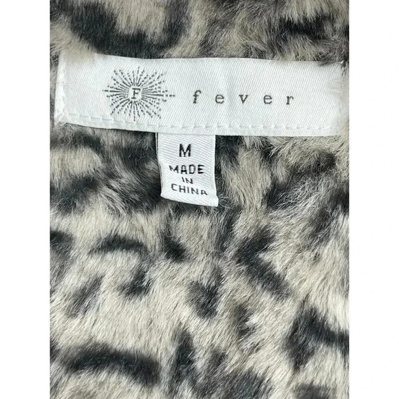 Fever colorblock Leopard Faux Fur Coat size M NWT - Picture 9 of 12
